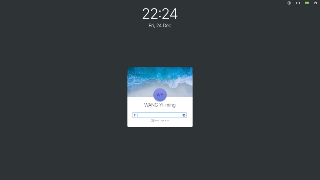 elementary OS 登录界面