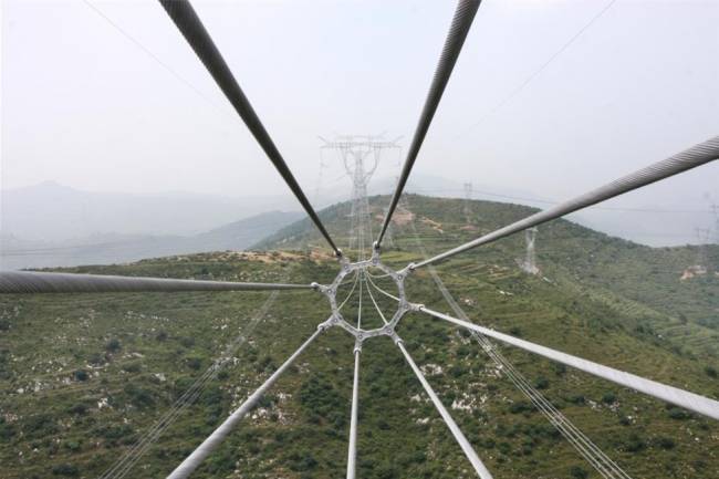 Divided conductors of overhead lines