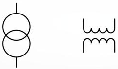 Two-winding transformer symbols